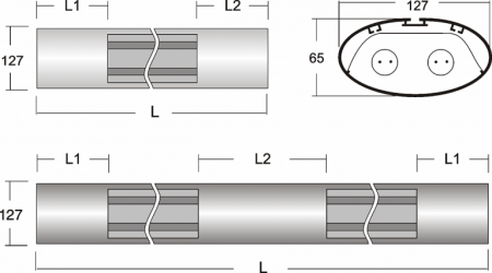 Светильник BS-254E-1745 Halla lighting белый 2 лампы
