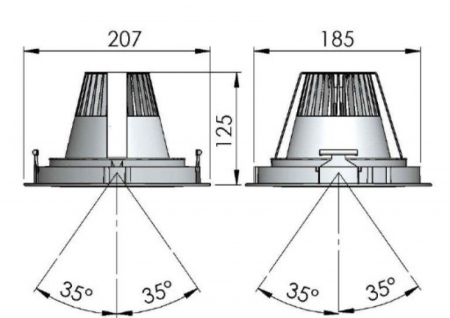 First Circle LED 55W 3000K