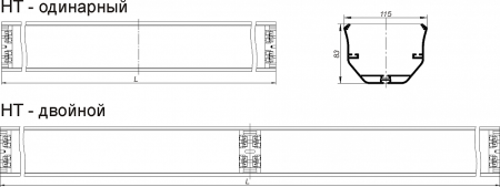 Светильник HT-235E-1480 Halla lighting белый 2 лампы